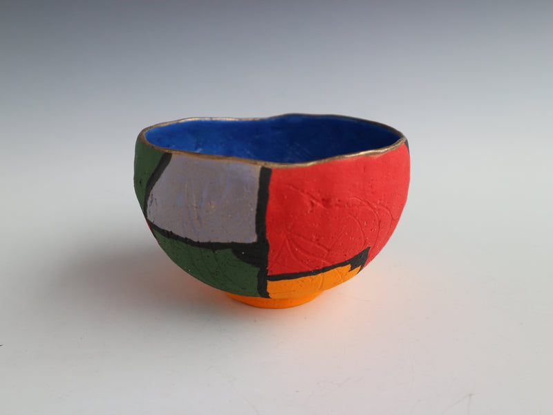 みこみあお茶碗                                      Mikomi Blue Tea Bowl