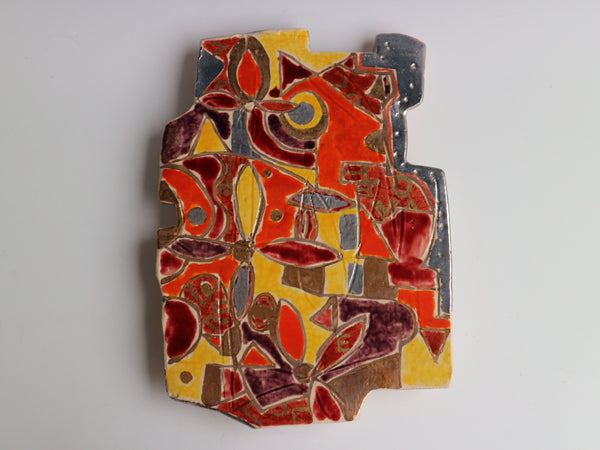 花・LOVE陶板　1　　　　　　　　　Flower & LOVE Panel 1