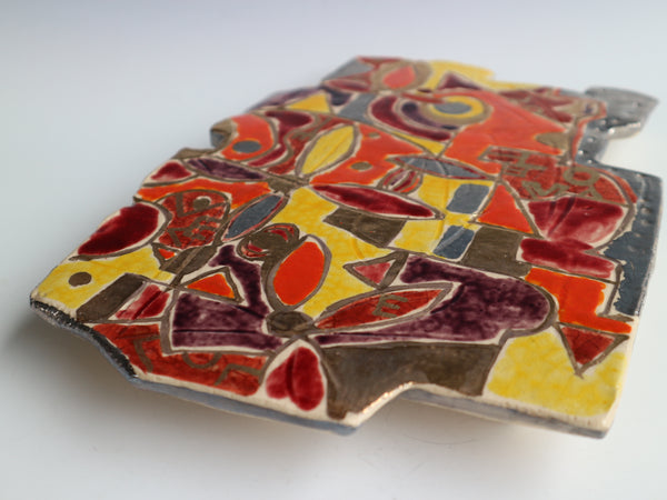 花・LOVE陶板　1　　　　　　　　　Flower & LOVE Panel 1