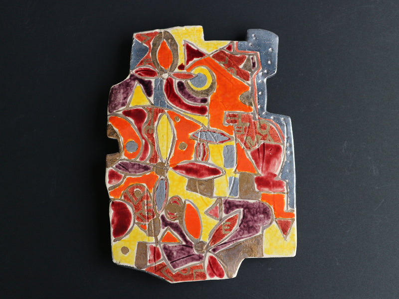 花・LOVE陶板　1　　　　　　　　　Flower & LOVE Panel 1