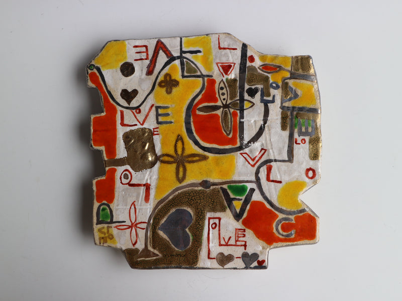 花・LOVE陶板　2　　　　　　　　　Flower & LOVE Panel 2