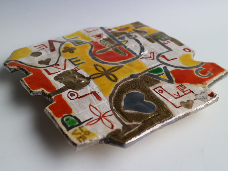 花・LOVE陶板　2　　　　　　　　　Flower & LOVE Panel 2