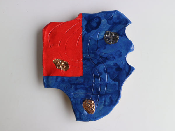 ドクロコンポジション陶板　2　　　　　　　　Skull Composition 2