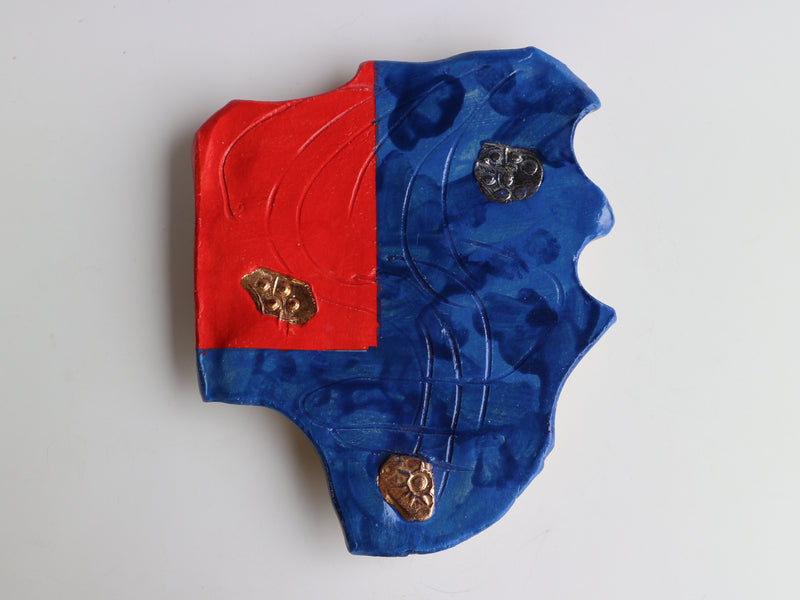 ドクロコンポジション陶板　2　　　　　　　　Skull Composition 2