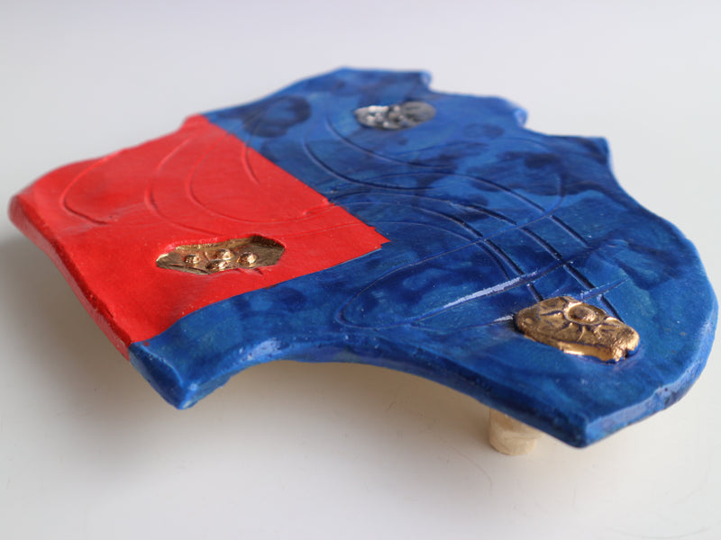 ドクロコンポジション陶板　2　　　　　　　　Skull Composition 2