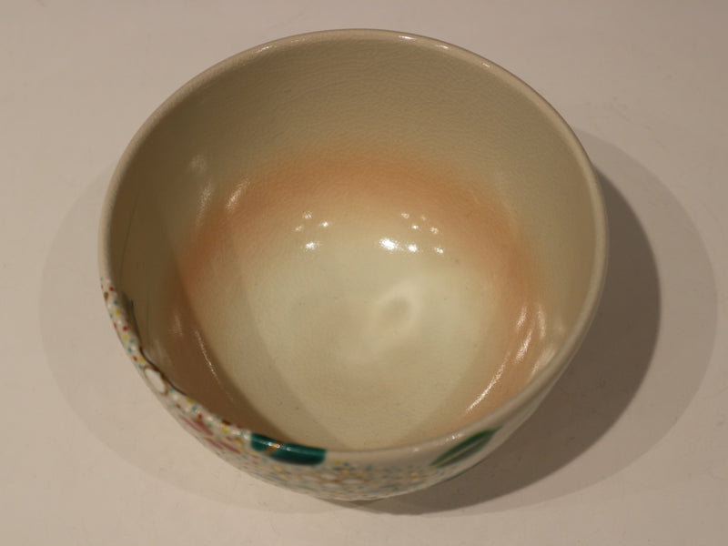 御本手金彩紫陽花 茶盌