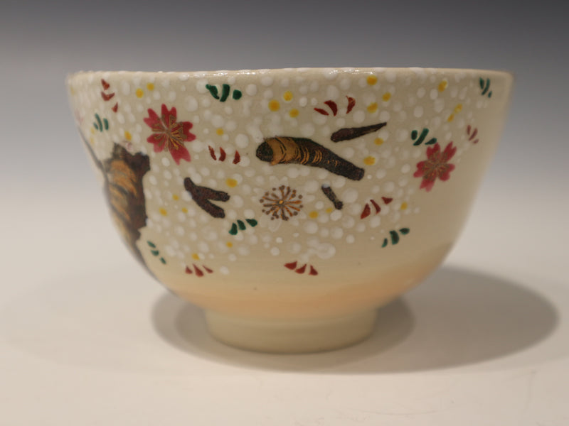金彩桜 茶盌