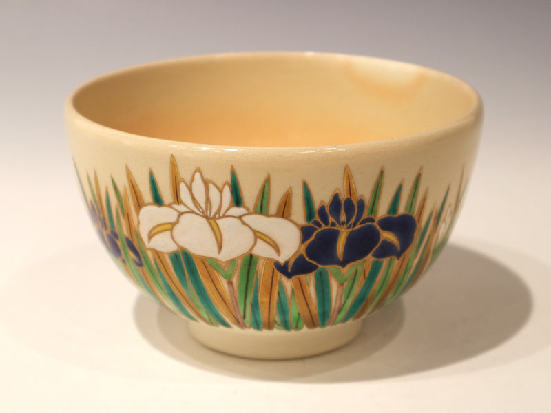 色入あやめ 茶盌