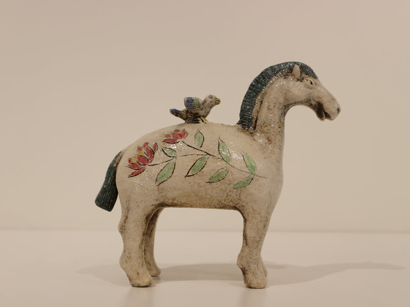 干支・馬と小鳥 置物 – Tohgoro Kyoto