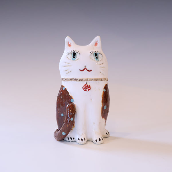 置物 ねこ（ブラウン）｜松見光玉｜京焼・清水焼のうつわ 東五六