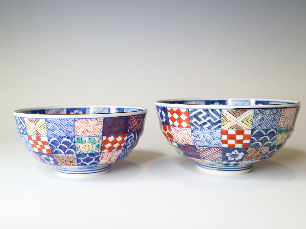 新品未使用　京焼　清水焼　東五六　ご飯茶碗　お茶漬け　刻印　風 ご飯茶碗 桝色小紋｜ギフトにもおすすめ｜京焼・清水焼のうつわ 東五六