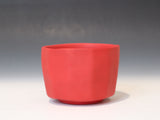 抹茶碗　猩々緋（切立形）