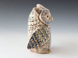 Ash glaze pottery scops owl