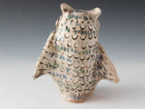 Ash glaze pottery scops owl