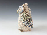 Ash glaze pottery scops owl