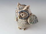 Ash glaze pottery scops owl